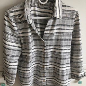 Anne Klein Cotton Striped Top